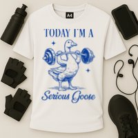Today IM A Serious Goose Funny Lifting Weights Gym Fitness Cooling Performance Crew T-Shirt