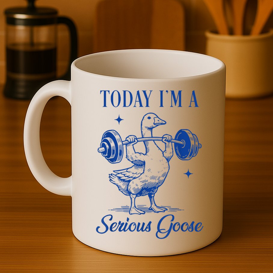 Today IM A Serious Goose Funny Lifting Weights Gym Fitness Mug