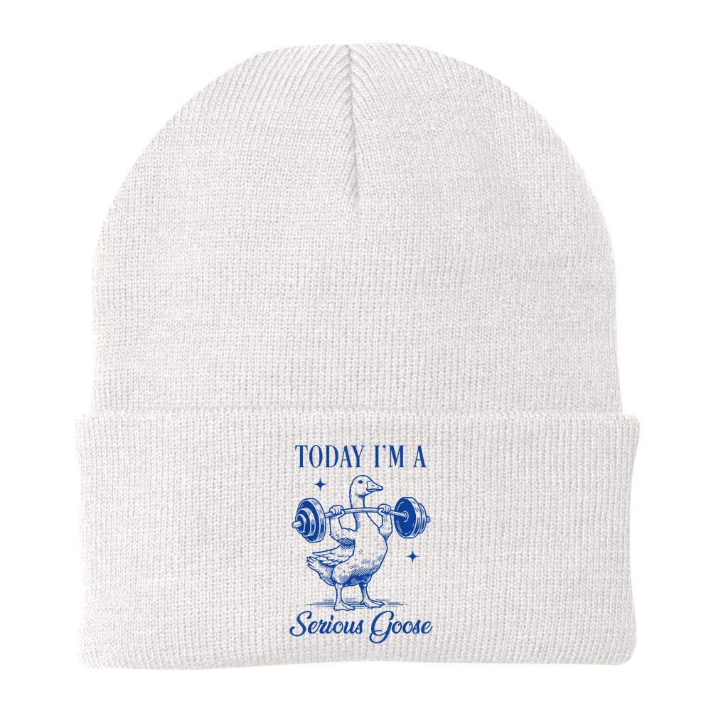 Today IM A Serious Goose Funny Lifting Weights Gym Fitness Beanie