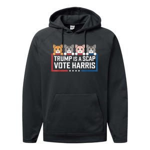 Trump Is A Scab Vote Harris Performance Fleece Hoodie