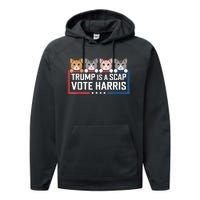 Trump Is A Scab Vote Harris Performance Fleece Hoodie