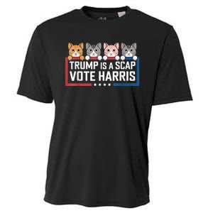 Trump Is A Scab Vote Harris Cooling Performance Crew T-Shirt