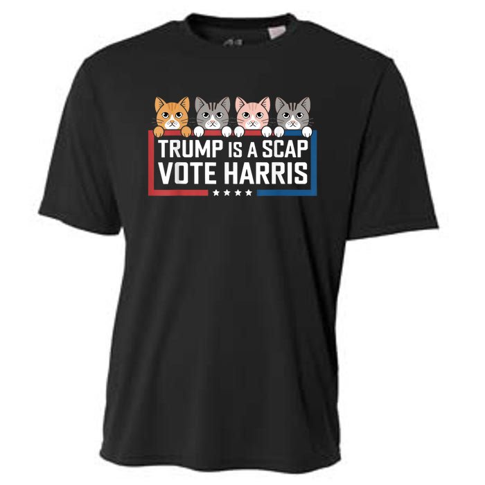 Trump Is A Scab Vote Harris Cooling Performance Crew T-Shirt