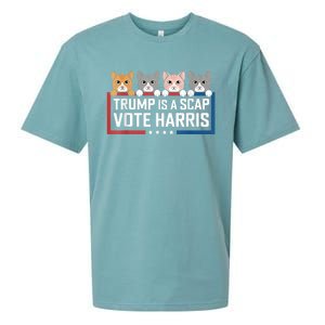 Trump Is A Scab Vote Harris Sueded Cloud Jersey T-Shirt