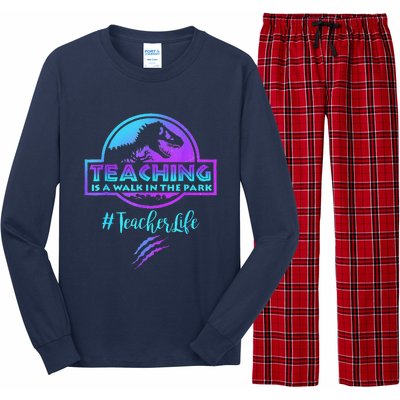 Teaching Is A Walk In Park Teacher Life Funny MotherS Day Long Sleeve Pajama Set