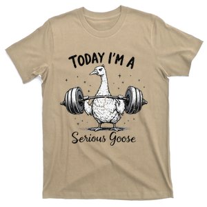 Today IM A Serious Goose Funny Lifting Weights Gym Fitness T-Shirt