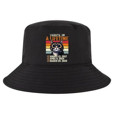 Thrice In A Lifetime Partial Solar Eclipse Lovers 2025 Cat Cool Comfort Performance Bucket Hat