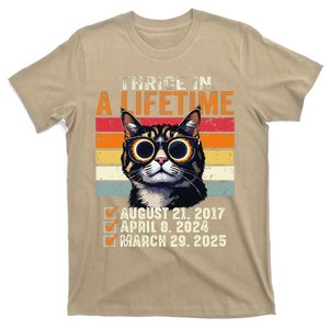 Thrice In A Lifetime Partial Solar Eclipse Lovers 2025 Cat T-Shirt