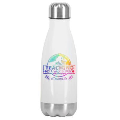 Teaching Is A Walk In Park Teacher Life Funny MotherS Day Stainless Steel Insulated Water Bottle