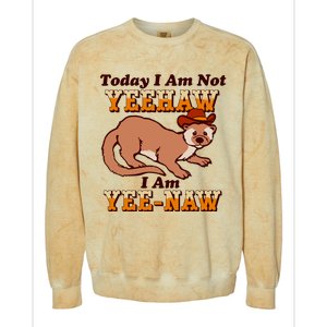 Today I Am Not Yeehaw I Am Yee Naw Colorblast Crewneck Sweatshirt