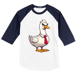 Today I Am A Serious Goose Funny Oddly Specific Dank Meme Baseball Sleeve Shirt