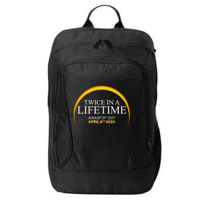 Twice In A Lifetime Total Solar Eclipse April 8 2024 City Backpack