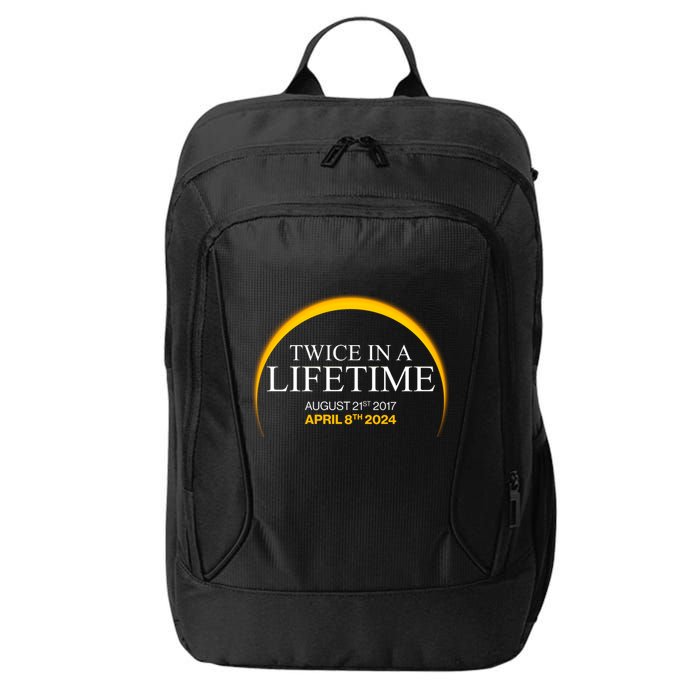 Twice In A Lifetime Total Solar Eclipse April 8 2024 City Backpack