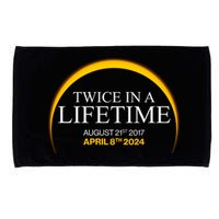 Twice In A Lifetime Total Solar Eclipse April 8 2024 Microfiber Hand Towel