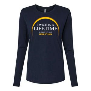 Twice In A Lifetime Total Solar Eclipse April 8 2024 Womens Cotton Relaxed Long Sleeve T-Shirt