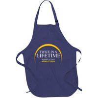 Twice In A Lifetime Total Solar Eclipse April 8 2024 Full-Length Apron With Pockets