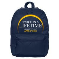 Twice In A Lifetime Total Solar Eclipse April 8 2024 16 in Basic Backpack
