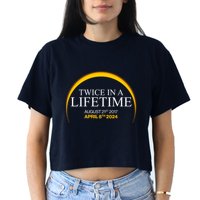 Twice In A Lifetime Total Solar Eclipse April 8 2024 Crop Top