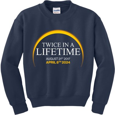 Twice In A Lifetime Total Solar Eclipse April 8 2024 Kids Sweatshirt