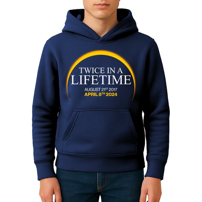 Twice In A Lifetime Total Solar Eclipse April 8 2024 Kids Hoodie