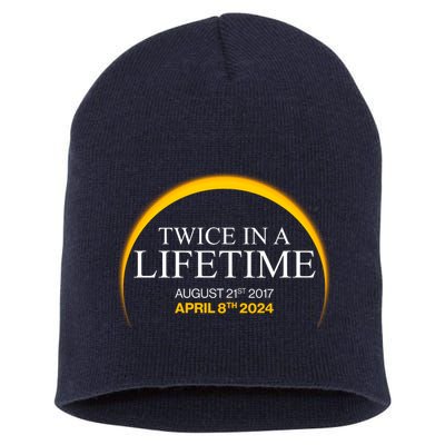 Twice In A Lifetime Total Solar Eclipse April 8 2024 Short Acrylic Beanie