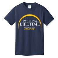Twice In A Lifetime Total Solar Eclipse April 8 2024 Kids T-Shirt