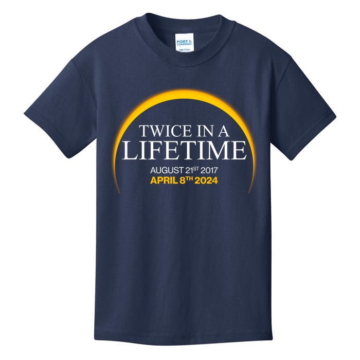 Twice In A Lifetime Total Solar Eclipse April 8 2024 Kids T-Shirt