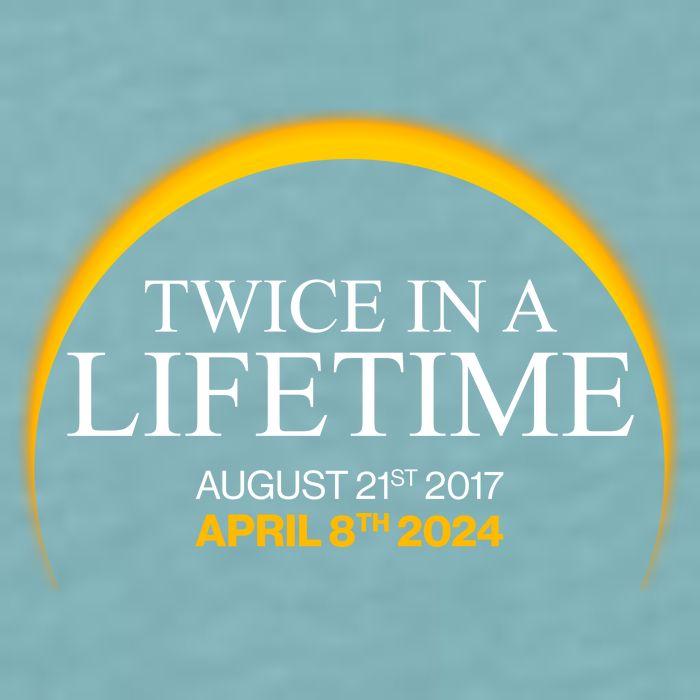 Twice In A Lifetime Total Solar Eclipse April 8 2024 Sueded Cloud Jersey T-Shirt