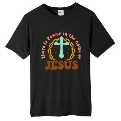 There Is A Power In The Name Of Jesus Easter Day Christian Tall Fusion ChromaSoft Performance T-Shirt