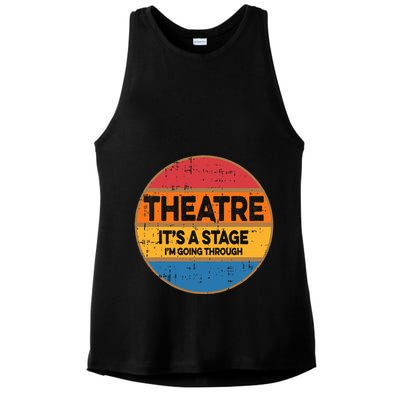 Theatre ItS A Stage IM Going Through Broadway Musical Ladies PosiCharge Tri-Blend Wicking Tank