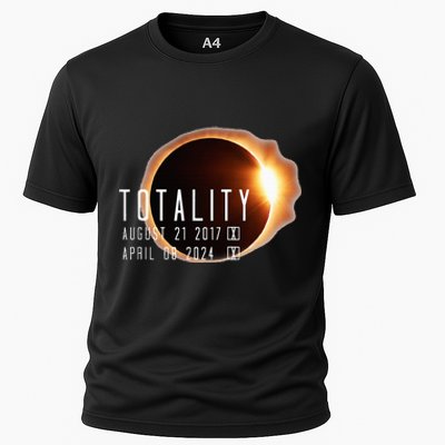 Twice in a Lifetime Totality Solar Eclipse 2017 & 2024 Cooling Performance Crew T-Shirt