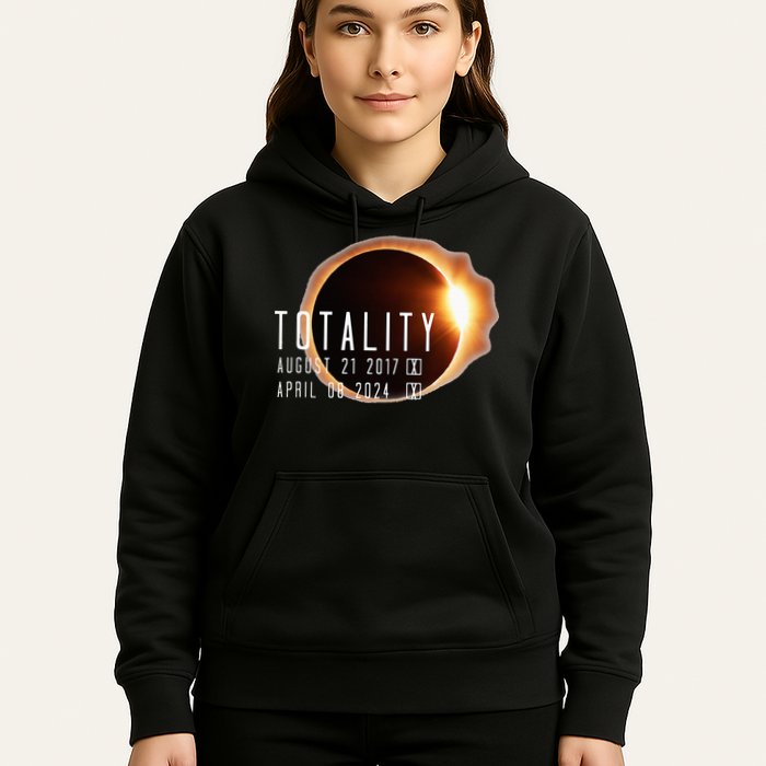 Twice in a Lifetime Totality Solar Eclipse 2017 & 2024 Hoodie
