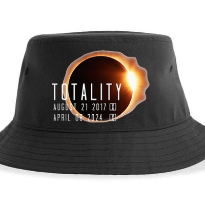 Twice in a Lifetime Totality Solar Eclipse 2017 & 2024 Sustainable Bucket Hat