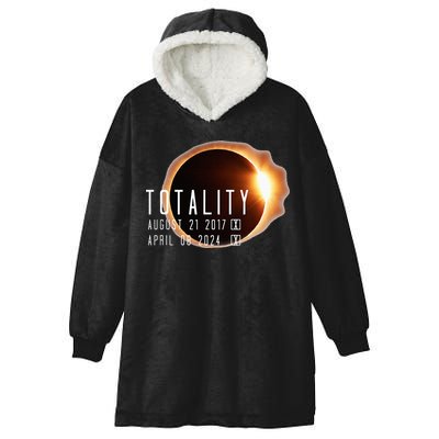 Twice in a Lifetime Totality Solar Eclipse 2017 & 2024 Hooded Wearable Blanket