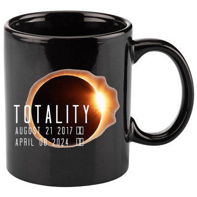 Twice in a Lifetime Totality Solar Eclipse 2017 & 2024 11oz C Handle Ceramic Mug