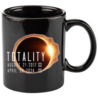 Twice in a Lifetime Totality Solar Eclipse 2017 & 2024 11oz C Handle Ceramic Mug