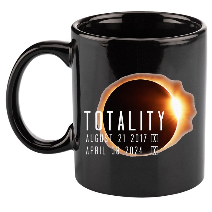 Twice in a Lifetime Totality Solar Eclipse 2017 & 2024 11oz C Handle Ceramic Mug
