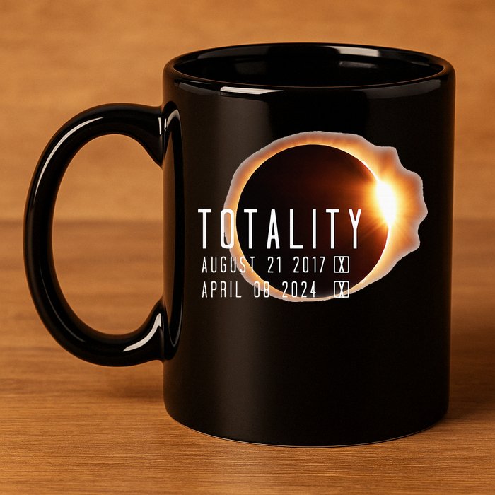 Twice in a Lifetime Totality Solar Eclipse 2017 & 2024 11oz C Handle Ceramic Mug