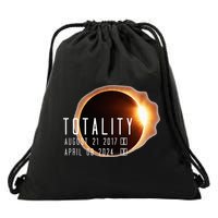 Twice in a Lifetime Totality Solar Eclipse 2017 & 2024 Drawstring Bag