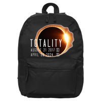 Twice in a Lifetime Totality Solar Eclipse 2017 & 2024 16 in Basic Backpack
