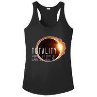 Twice in a Lifetime Totality Solar Eclipse 2017 & 2024 Ladies PosiCharge Competitor Racerback Tank