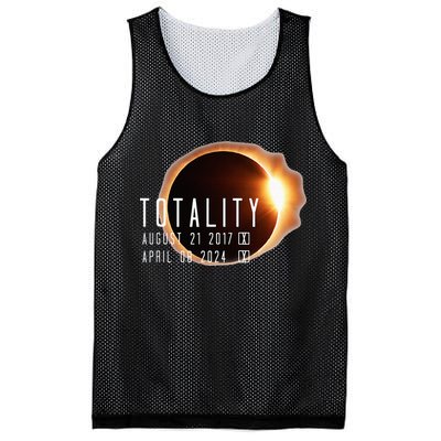 Twice in a Lifetime Totality Solar Eclipse 2017 & 2024 Mesh Reversible Basketball Jersey Tank
