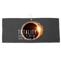 Twice in a Lifetime Totality Solar Eclipse 2017 & 2024 Large Microfiber Waffle Golf Towel