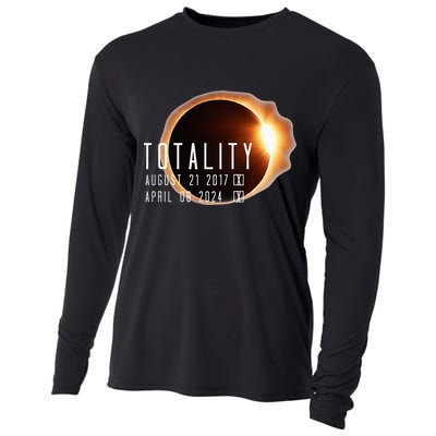 Twice in a Lifetime Totality Solar Eclipse 2017 & 2024 Cooling Performance Long Sleeve Crew
