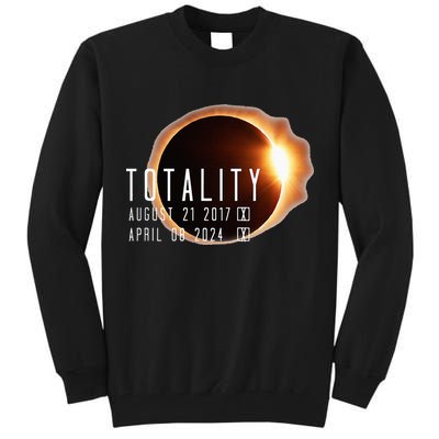 Twice in a Lifetime Totality Solar Eclipse 2017 & 2024 Tall Sweatshirt