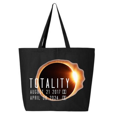 Twice in a Lifetime Totality Solar Eclipse 2017 & 2024 25L Jumbo Tote