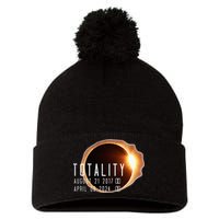 Twice in a Lifetime Totality Solar Eclipse 2017 & 2024 Pom Pom 12in Knit Beanie