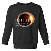 Twice in a Lifetime Totality Solar Eclipse 2017 & 2024 Toddler Sweatshirt
