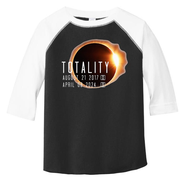 Twice in a Lifetime Totality Solar Eclipse 2017 & 2024 Toddler Fine Jersey T-Shirt