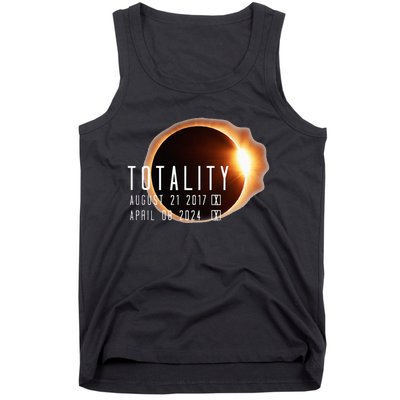 Twice in a Lifetime Totality Solar Eclipse 2017 & 2024 Tank Top